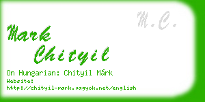 mark chityil business card